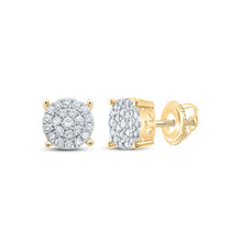 Load image into Gallery viewer, 10kt Golden Glow Diamond Cluster Earrings - Splendid Jewellery