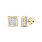 10kt Golden Glow Diamond Square Earrings: A Timeless Sparkle - Splendid Jewellery