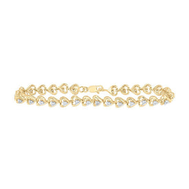 10kt Golden Heart Diamond Bracelet - Dazzling Affection - Splendid Jewellery