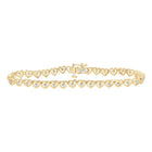 10kt Golden Heart Diamond Bracelet - Dazzling Elegance - Splendid Jewellery