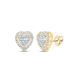 10kt Golden Heart Diamond Earrings - A Dazzling Love Affair - Splendid Jewellery