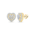 10kt Golden Heart Diamond Earrings: A Dazzling Symbol of Love and Luxury - Splendid Jewellery