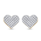 10kt Golden Heart Diamond Earrings: A Radiant Symbol of Love and Elegance - Splendid Jewellery