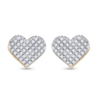 10kt Golden Heart Diamond Earrings: A Radiant Symbol of Love and Elegance - Splendid Jewellery