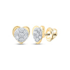 10kt Golden Heart Diamond Earrings: A Symbol of Love and Elegance - Splendid Jewellery