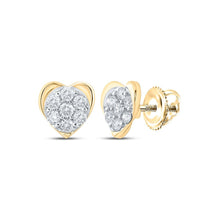Load image into Gallery viewer, 10kt Golden Heart Diamond Earrings: A Symbol of Love and Elegance - Splendid Jewellery