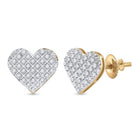 10kt Golden Heart Sparkle Earrings - Splendid Jewellery