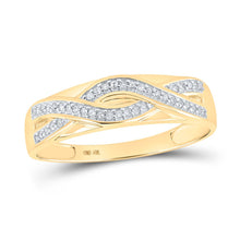 Load image into Gallery viewer, 10kt Golden Love Diamond Cluster Wedding Set Side 2 view from the 10Kt Yellow Gold His Hers Round Diamond Cluster Matching Wedding Set 3 8 Cttwpin227599 collection by Splendid Jewellery