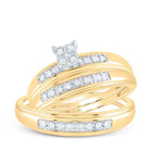 10kt Golden Love Story Diamond Wedding Set - Splendid Jewellery