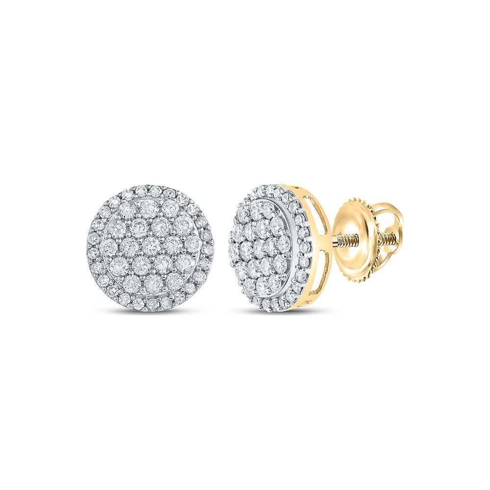 10kt Golden Radiance Diamond Cluster Earrings - Splendid Jewellery