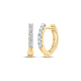 10kt Golden Radiance Diamond Hoop Earrings - Splendid Jewellery