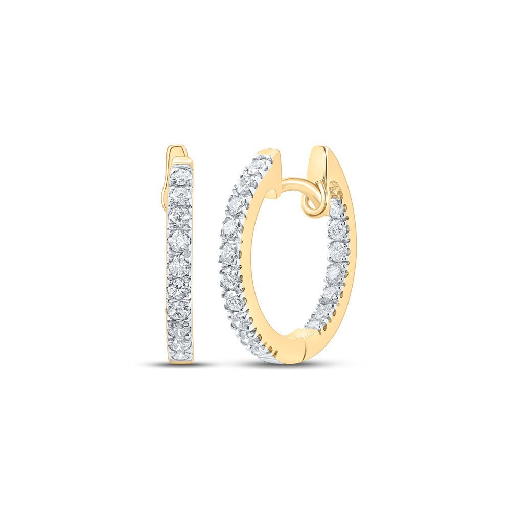 10kt Golden Radiance Diamond Hoop Earrings - Splendid Jewellery