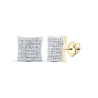 10kt Golden Radiance Diamond Square Earrings - Splendid Jewellery