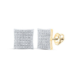10kt Golden Radiance Diamond Square Earrings - Splendid Jewellery