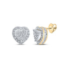 10kt Golden Romance Diamond Heart Earrings - Splendid Jewellery