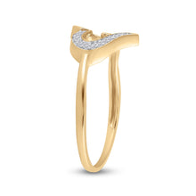 Load image into Gallery viewer, 10kt Golden Romance Diamond Heart Ring Side View from Splendid Jewellery