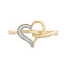 10kt Golden Romance Diamond Heart Ring - Splendid Jewellery