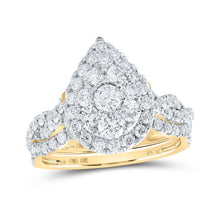 Load image into Gallery viewer, 10kt Golden Tears Diamond Bridal Wedding Ring Band Set - Splendid Jewellery