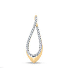 10kt Golden Tears Diamond Pendant | Mesmerizing Teardrop Brilliance - Splendid Jewellery