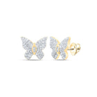 10kt Golden Wings Diamond Earrings: A Whimsical Flutter of Brilliance - Splendid Jewellery