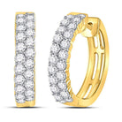 10kt Radiant Brilliance Diamond Hoop Earrings in Yellow Gold - Splendid Jewellery