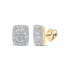 10kt Radiant Diamond Cluster Earrings in Yellow Gold - A Dazzling Delight - Splendid Jewellery