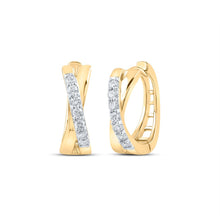 Load image into Gallery viewer, 10kt Radiant Glow Diamond Hoop Earrings - Splendid Jewellery