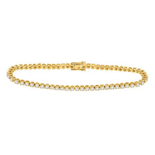 Load image into Gallery viewer, 10kt Radiant Glow Diamond Tennis Bracelet - 2 Carat Total Weight in Yellow Gold - Splendid Jewellery