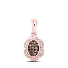 Load image into Gallery viewer, 10kt Rose Gold Brown Diamond Oval Pendant - A Mesmerizing Masterpiece - Splendid Jewellery