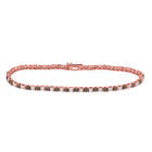 10kt Rose Gold Brown Diamond Tennis Bracelet - Exquisite Elegance  Top View from Splendid Jewellery