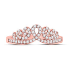 10kt Rose Gold Crown Diamond Fashion Ring - A Regal Delight - Alternate view 4 from Splendid Jewellery