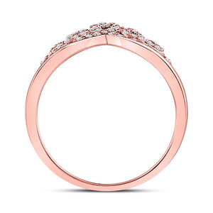 10kt Rose Gold Crown Diamond Fashion Ring - A Regal Delight - Splendid Jewellery