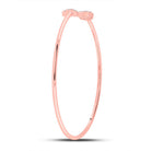10kt Rose Gold Diamond Arrow Bangle Bracelet - Dazzling Elegance - Splendid Jewellery