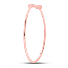 10kt Rose Gold Diamond Arrow Bangle Bracelet - Dazzling Elegance - Splendid Jewellery