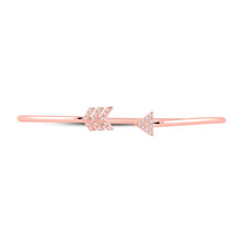 Load image into Gallery viewer, 10kt Rose Gold Diamond Arrow Bangle Bracelet - Dazzling Elegance - Splendid Jewellery