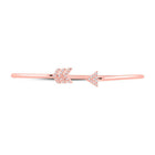 10kt Rose Gold Diamond Arrow Bangle Bracelet - Dazzling Elegance - Splendid Jewellery