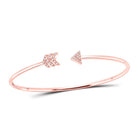 10kt Rose Gold Diamond Arrow Bangle Bracelet - Dazzling Elegance - Splendid Jewellery