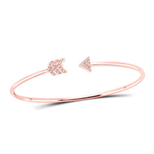 Load image into Gallery viewer, 10kt Rose Gold Diamond Arrow Bangle Bracelet - Dazzling Elegance - Splendid Jewellery