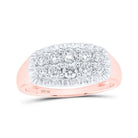10kt Rose Gold Diamond Cluster Band Ring for Men - 1 Cttw | Splendid Jewellery - Splendid Jewellery