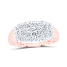 Load image into Gallery viewer, 10kt Rose Gold Diamond Cluster Band Ring for Men - 1 Cttw | Splendid Jewellery - Splendid Jewellery
