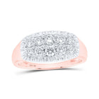 10kt Rose Gold Diamond Cluster Band Ring for Men - 1 Cttw | Splendid Jewellery - Splendid Jewellery