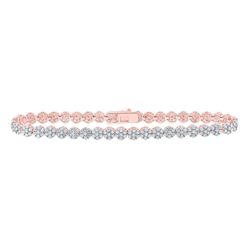 10kt Rose Gold Diamond Delight Fashion Bracelet - Sparkling Elegance for Women - Splendid Jewellery