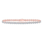 10kt Rose Gold Diamond Delight Fashion Bracelet - Sparkling Elegance for Women - Splendid Jewellery
