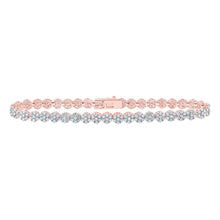 Load image into Gallery viewer, 10kt Rose Gold Diamond Delight Fashion Bracelet - Sparkling Elegance for Women - Splendid Jewellery