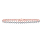 10kt Rose Gold Diamond Delight Fashion Bracelet - Sparkling Elegance for Women - Splendid Jewellery
