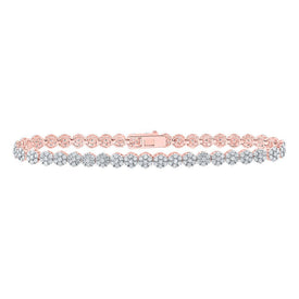 10kt Rose Gold Diamond Delight Fashion Bracelet - Sparkling Elegance for Women - Splendid Jewellery