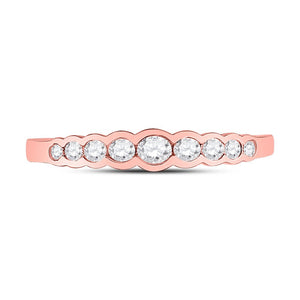 10kt Rose Gold Diamond Elegance Stackable Band - Splendid Jewellery