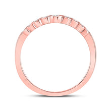 Load image into Gallery viewer, 10kt Rose Gold Diamond Elegance Stackable Band - Alternate view 3 from Splendid Jewellery