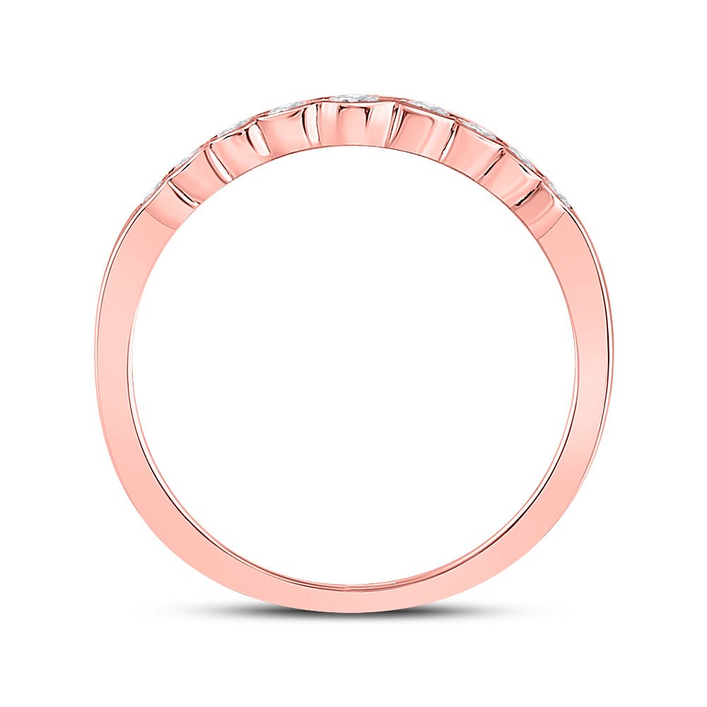10kt Rose Gold Diamond Elegance Stackable Band - Splendid Jewellery