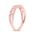 10kt Rose Gold Diamond Heart Band Ring: A Symbol of Elegance and Love - Alternate view 3 from Splendid Jewellery